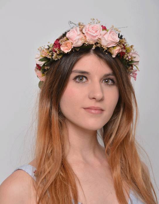 Couronne Adele. Fleurs Préservées Boho Chic