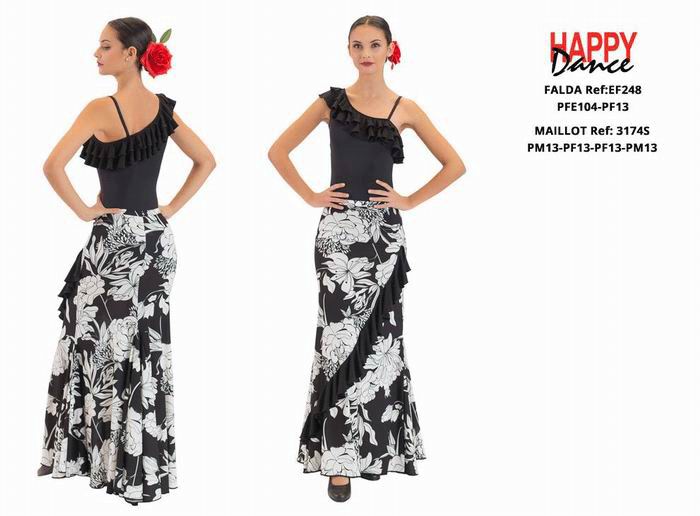 Happy dance. Faldas de Flamenco para Escenario y Ensayo. Ref. EF248PFE104PF13