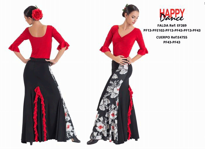 Happy Dance. Flamenco Skirts for Rehearsal and Stage. Ref. EF269PF13PFE102PF13PF43PF13PF43