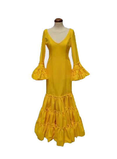 Taille 36. Robes de flamenco Modèle Cordoba. Jaune