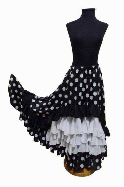 Falda flamenca lunares