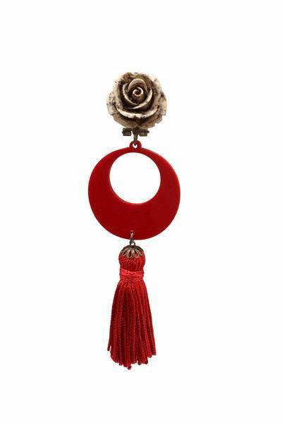 Pendientes con borlas y flecos para flamenco