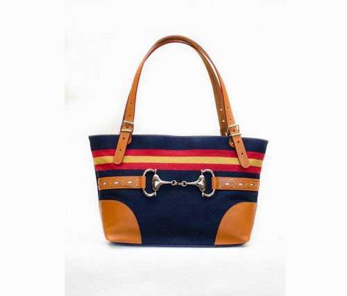 Blue Handbag with Spanish Flag and Stirrup