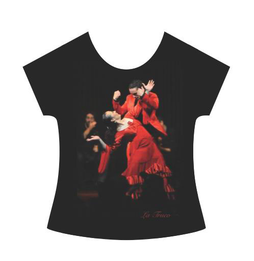 La Truco Flamenco Dancer T-Shirt. Red Dress