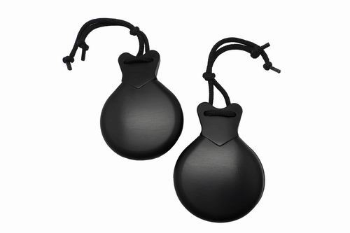 Black Fiberglass Flamenco Castanets with V-Shaped Ears: Bolero nº 4