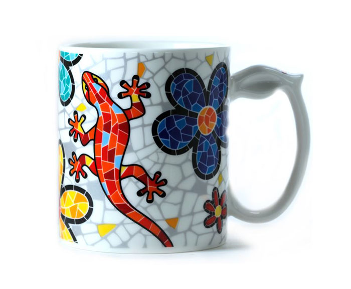 Mug Salamandra y Flor. Olé Mosaic