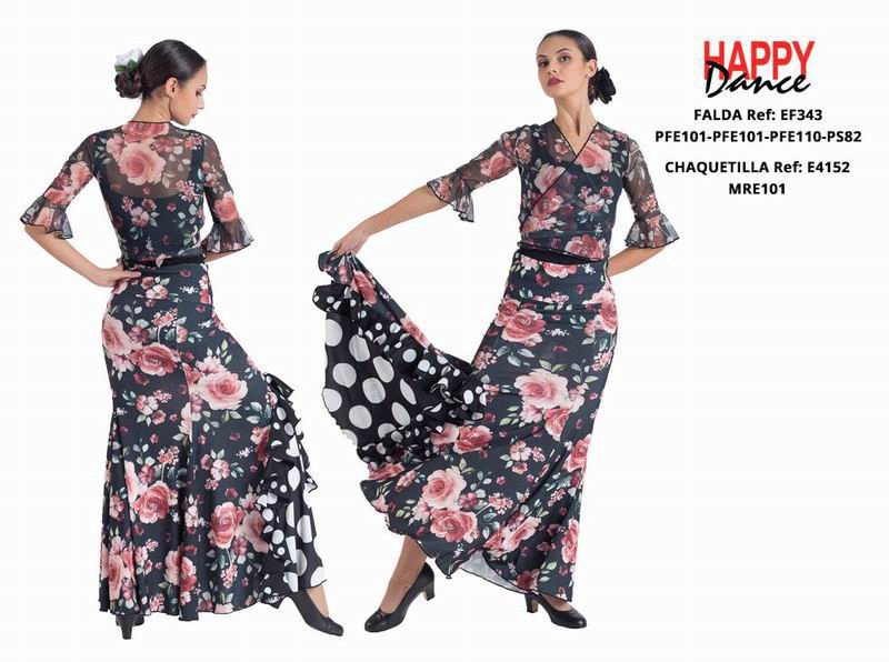 Happy Dance. Jupe Flamenca pour Femme, pour Entrainements ou Représentation. Ref. EF343PFE101PFE101PFE110PS82