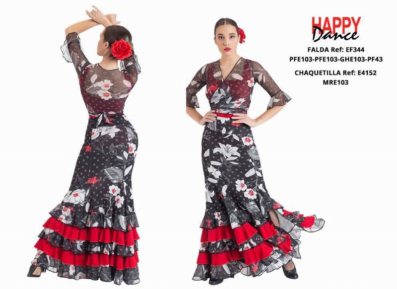 Happy Dance. Jupe Flamenca pour Femme, pour Entrainements ou Représentation. Ref. EF344PFE103PFE103GHE103PF43