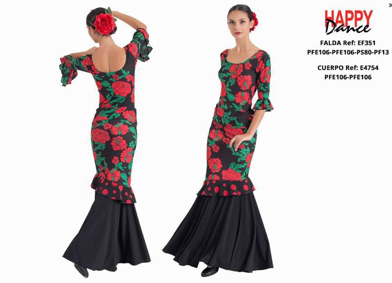 Happy dance. Faldas de Flamenco para Escenario y Ensayo. Ref. EF351PFE106PFE106PS80PF13