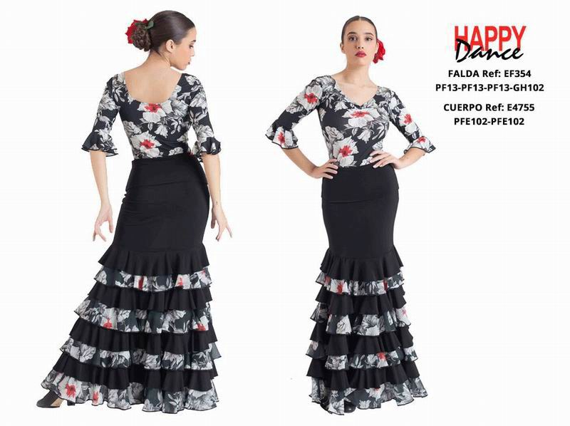 Happy Dance. Jupes de Flamenco pour les Entrainements et Représentations. Ref. EF354PF13PF13PF13GH102