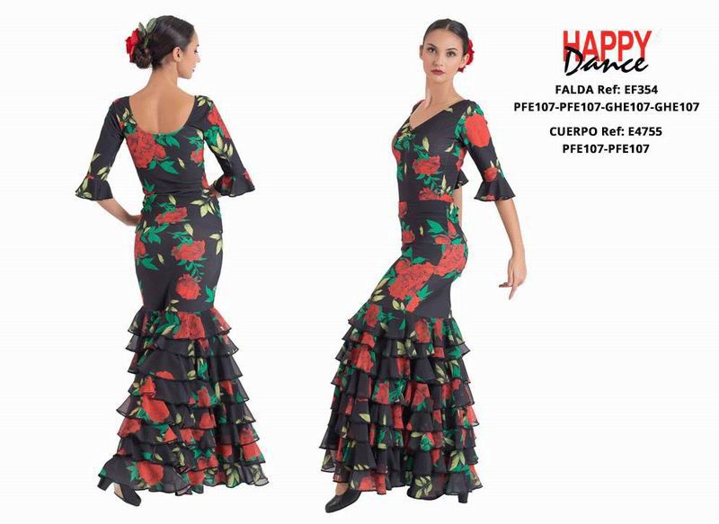 Happy Dance. Jupe Flamenca pour Femme, pour Entrainements ou Représentation. Ref. EF354PFE107PFE107GHE107GHE107