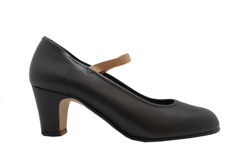 Chaussures en Cuir Synthetique avec Clous et Sangle en Caoutchouc pour Danseuses de Flamenco Débutantes