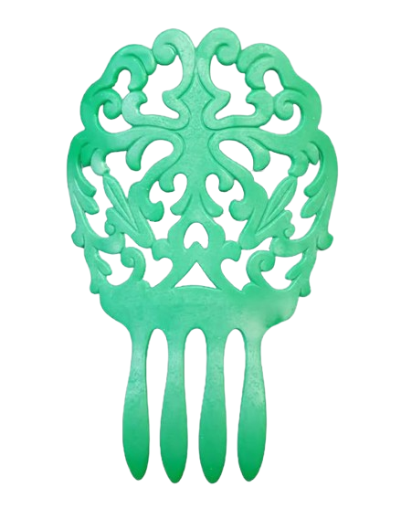 Plastic Combs with a Wooden Look ref. 18041. Green