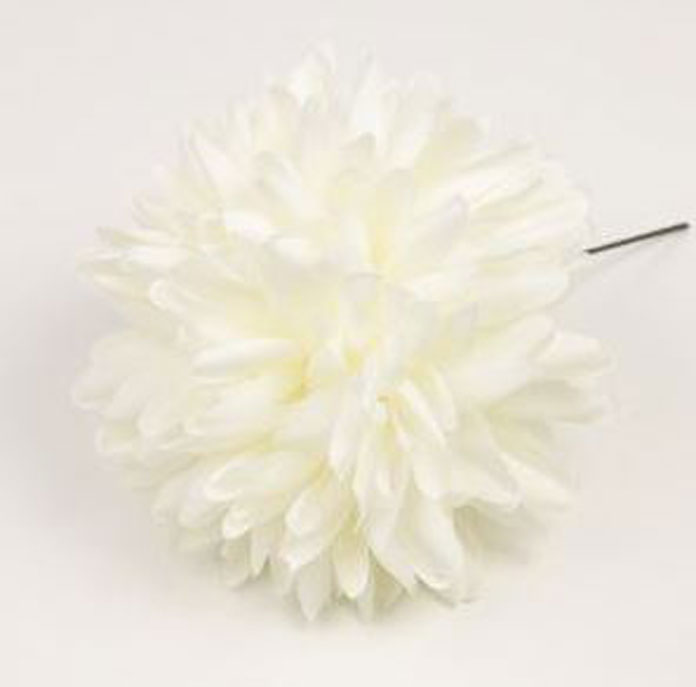 Flor Flamenca Mum. Blanco.12cm