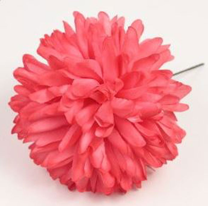 Flor Flamenca Mum. Coral.12cm