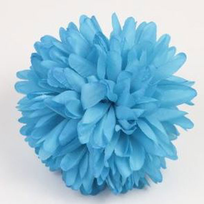 Flamenco Mum flower. Turquoise.12cm