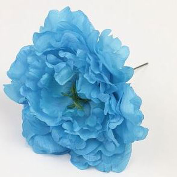 Pivoine Feria. Fleurs de Flamenco. Turquoise. 11cm