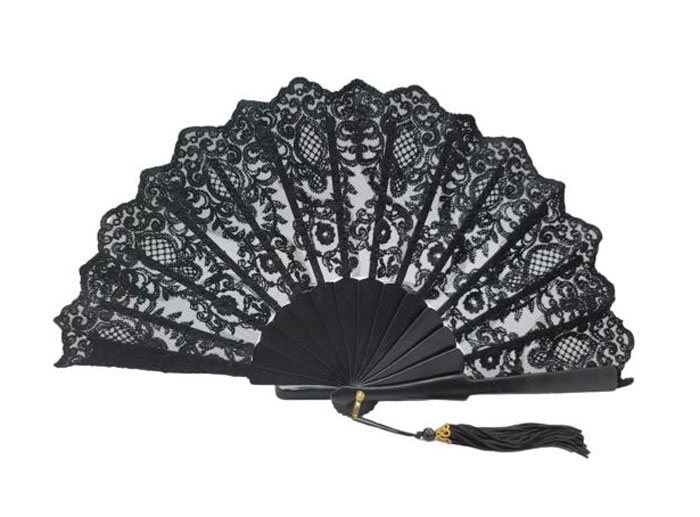 Black Lace Fan for Ceremony. Ref. 1615