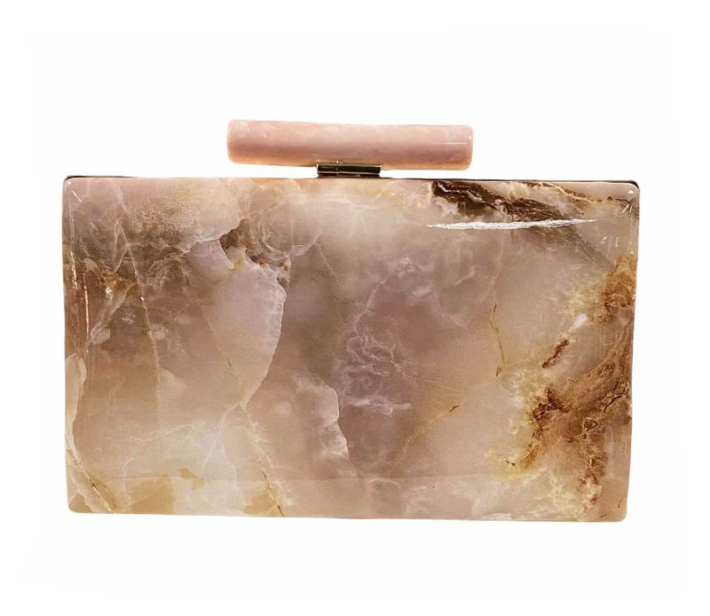 Pink Marble Clutch