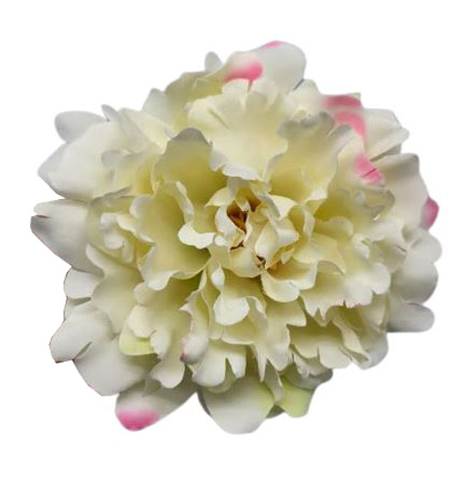 Fleur de Flamenco Pivoine classique Jaune clair. 12cm