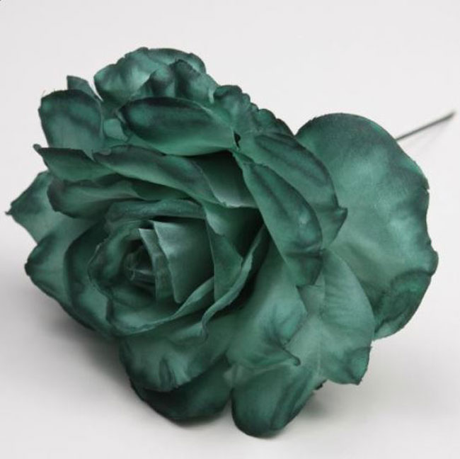 Small Rose Cadiz. 10cm. Bottle Green VR38