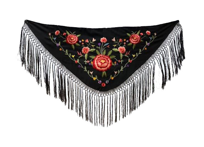 Affordable Embroidered Small Shawls for your Flamenco Costume