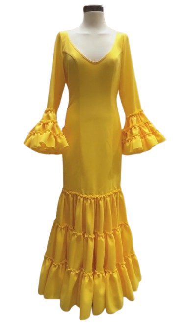 Taille 36. Robes de flamenco Modèle Cordoba. Jaune