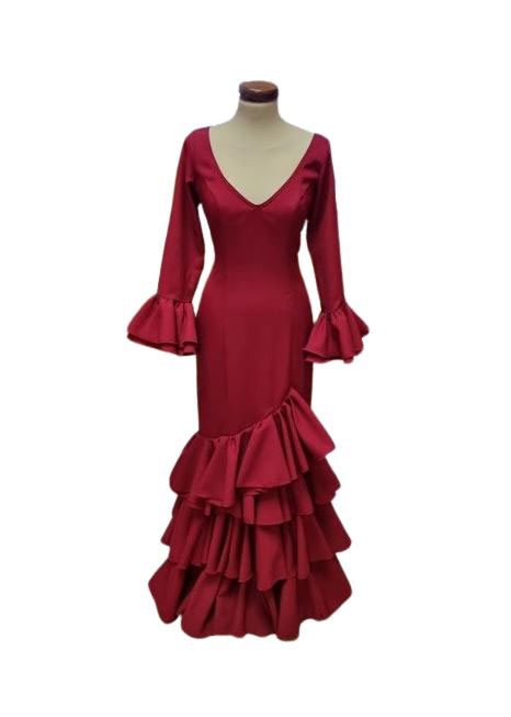 Taille 50. Robe Flamenco Modèle Lolita.  Bordeaux