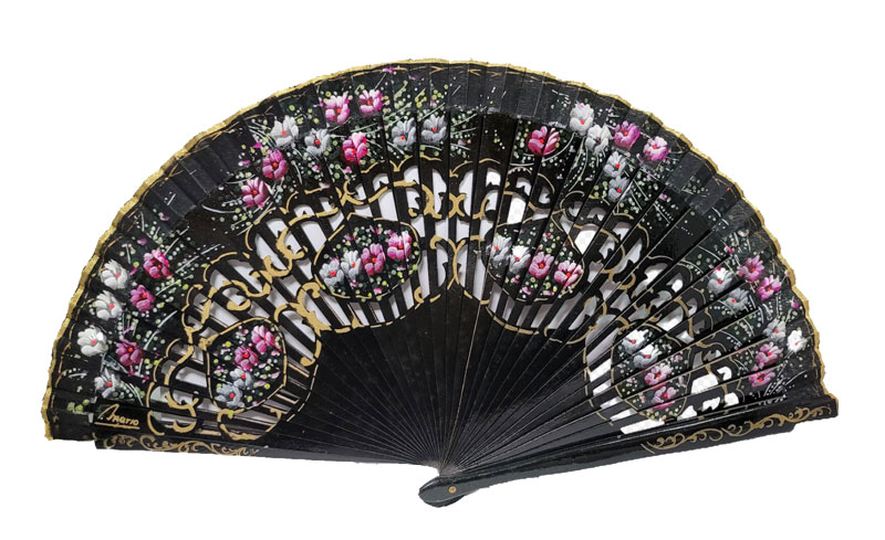 Fans with floral decoration. Ref.1281