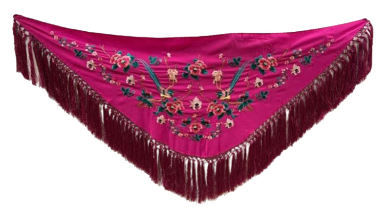 Flamenco Shawls Embroidered with Flowers and Birds