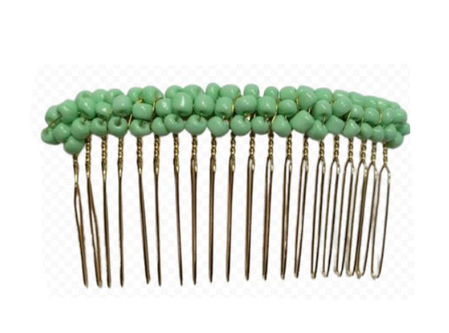 Water Green Beads Comb