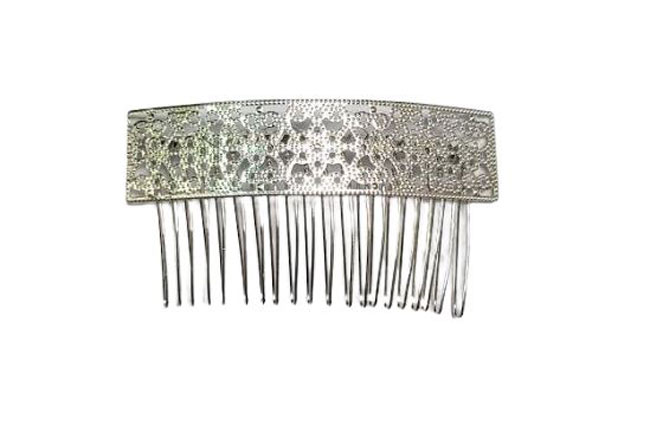 Silver Filigree Rectangular Flamenco Comb