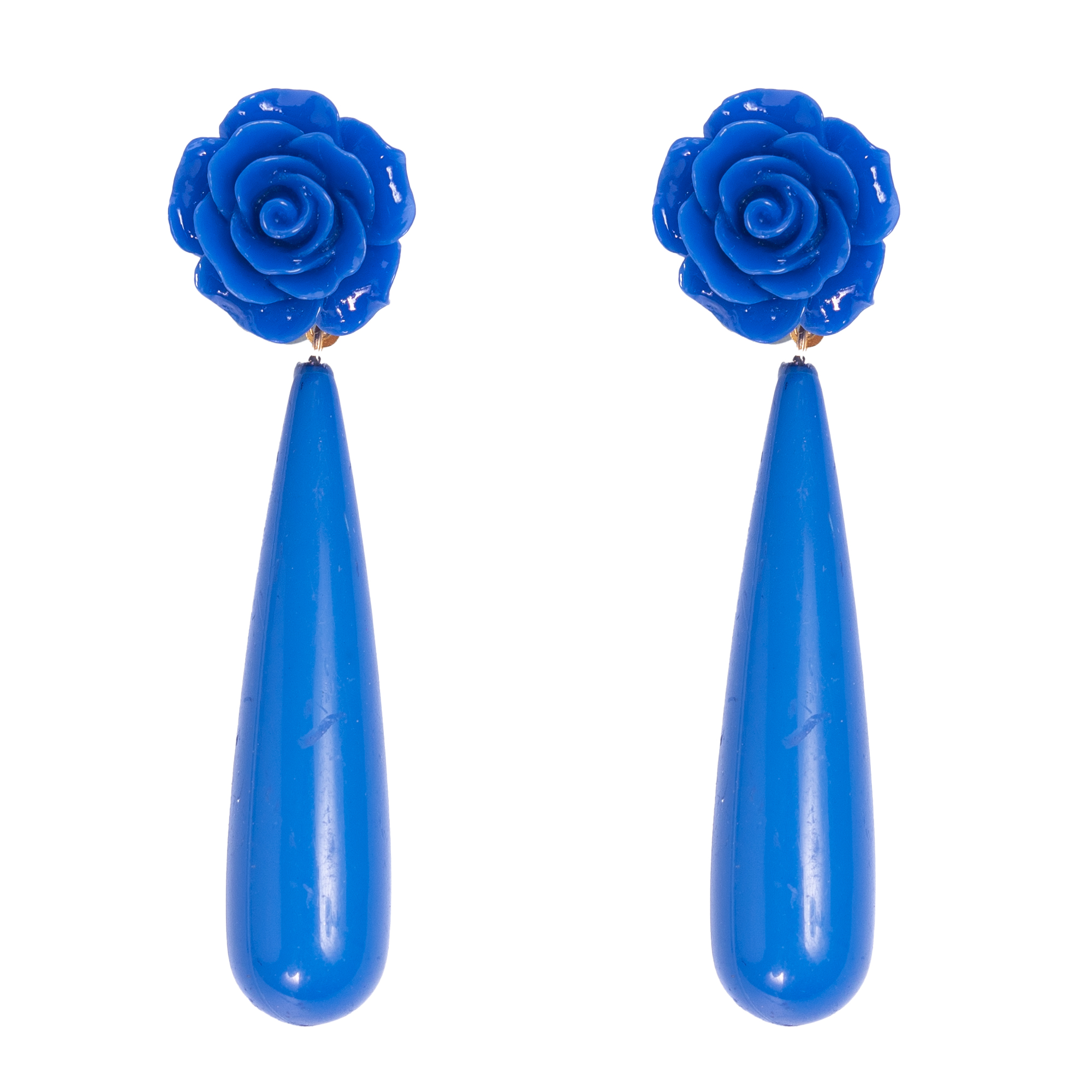 Tear Flamenco Earrings in Blue