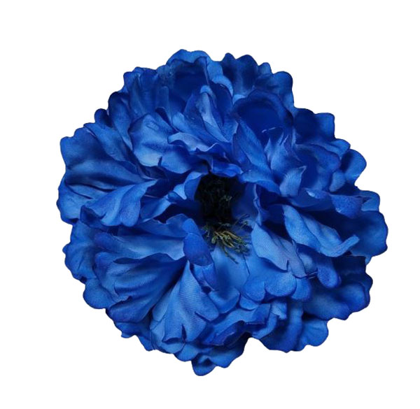 Fleur Pivoine Paris Couleur Bleu. 16cm