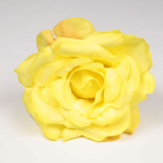 Toledo Rose. Yellow Flamenco Flower. 13cm