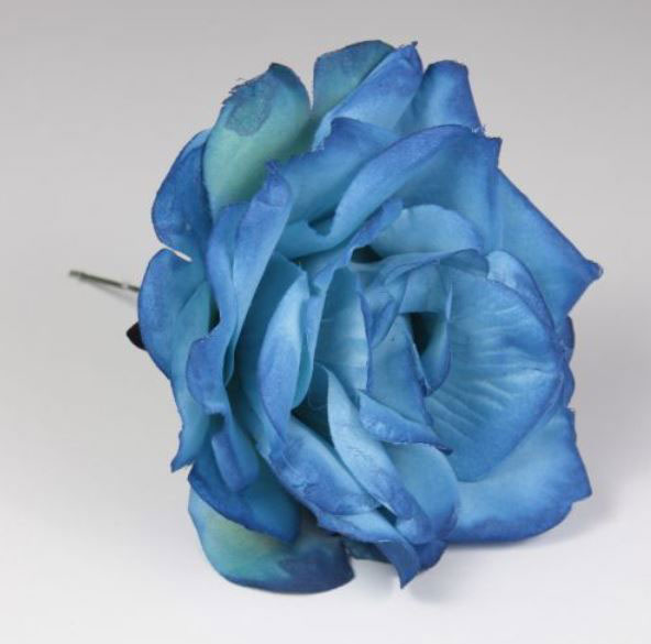 Rosa Toledo. Blue Flamenco Flower. 13cm