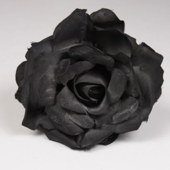 Rosa Toledo. Flor Flamenca Negra. 13cm