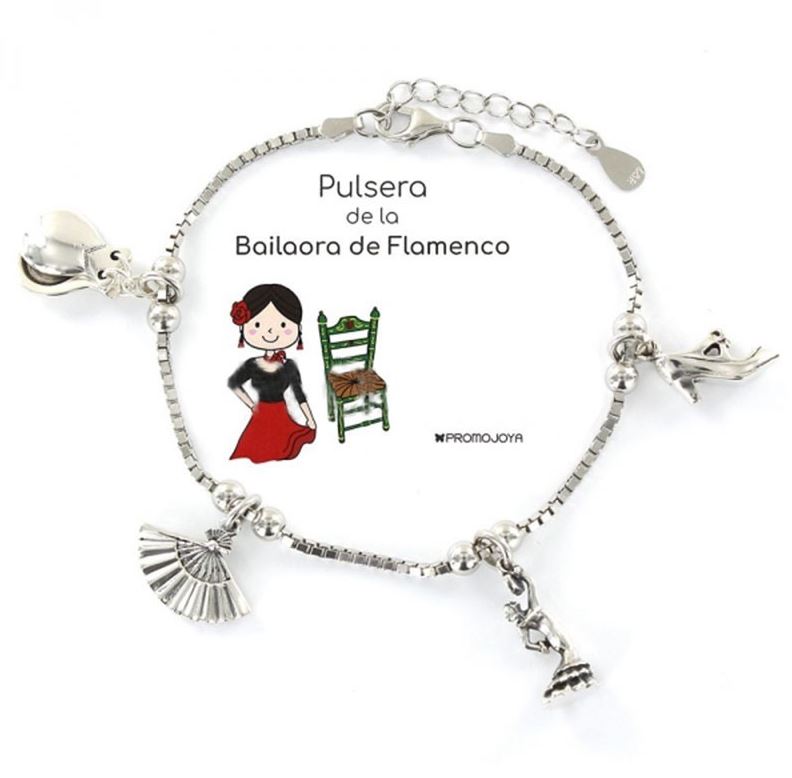 Pulsera Plata Colección Eres lo Más. Bailaora Flamenca