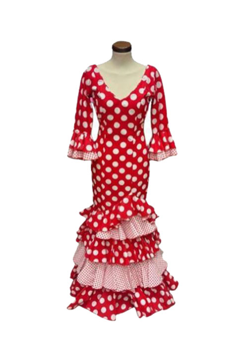 Talla 32.Trajes de Gitana Baratos Outlet. Mod. Alegria Rojo