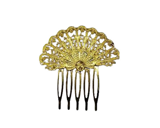 Golden Flamenco Comb. Large Fan