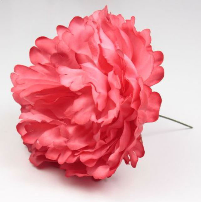 Fleur Pivoine Paris Couleur Corail. RJ39. 16cm