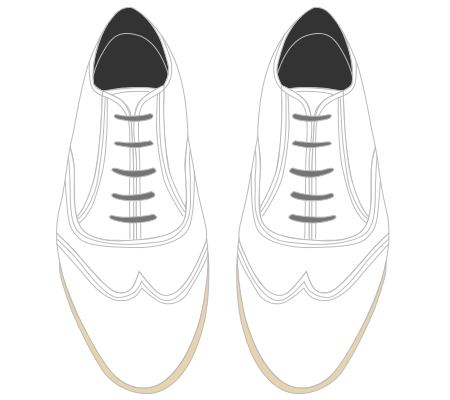 Base frontal zapato