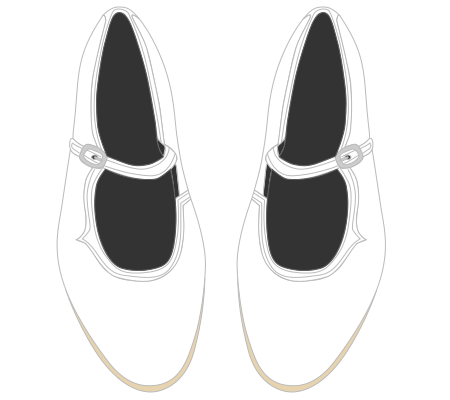 Base frontal zapato