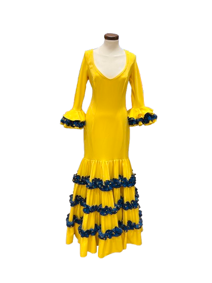 Size 38. Flamenco Dresses Outlet. Mod. Martinete Amarillo. Size 38