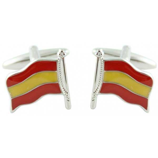 Cufflinks Spanish Flag with Flagstaff