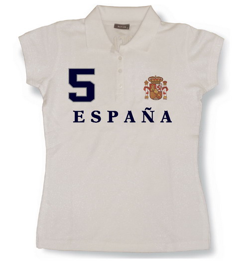 Polo España para Mujer. Blanco