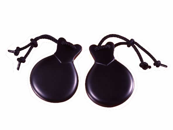 Black Fiberglass Flamenco Castanets: Bolero nº 6