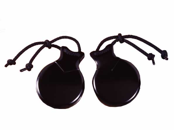 Flamenco Castanets: Black Fiberglass Pandero nº 5. For Beginners