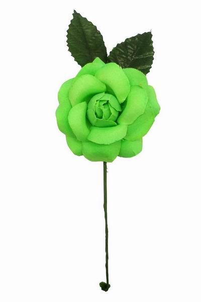 Fleur de flamenco couleur pistache pour fillette. 7cm