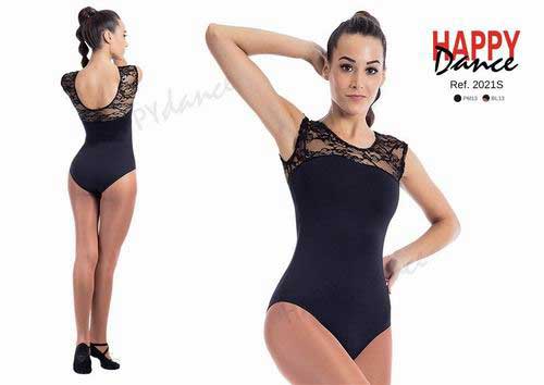 Justaucorps en blonde sans manches avec un soutien-gorge Happy Dance. Ref. 2021